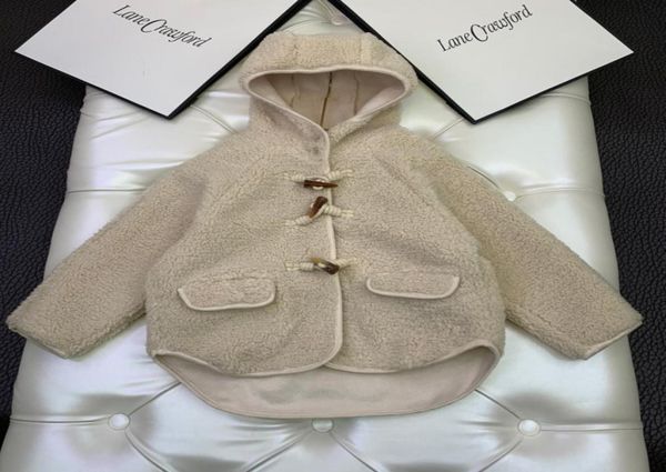 Recién llegado, abrigo de invierno para niñas, abrigo de cordero para niños y niñas, ropa de exterior para niños, ropa de abrigo con capucha cálida de lana para niños 2074061