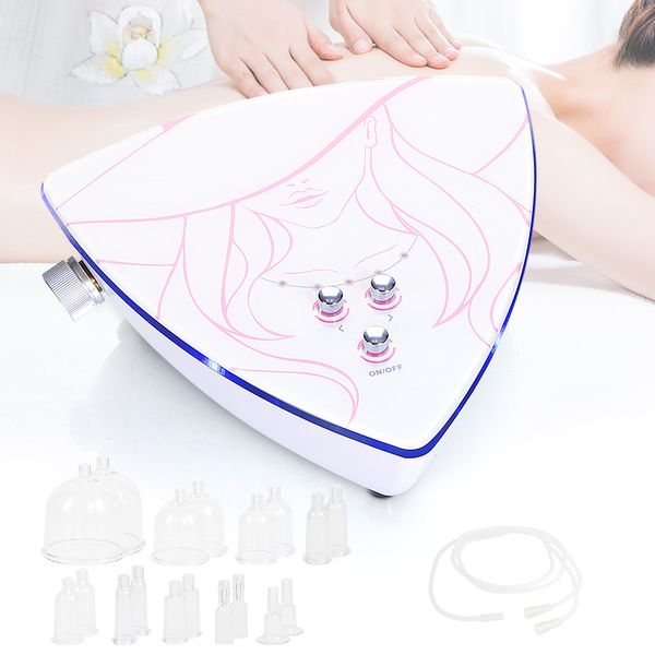 Nouveau arrivé 18 pièces/ensemble Machine de ventouses sous vide corps détoxifiant Massage lymphatique chinois Gua Sha gommage aspiration corps façonnage Machine de beauté