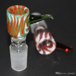 Nouveaux bols en verre colorés arrivés pour bongs femme mâle 14mm 18mm avec écran en nid d'abeille bols en verre ronds pour plates-formes pétrolières bongs en verre