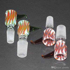 Nieuwe Aangekomen Kleurrijke Glazen Kom Stukken voor Oliereilen Bongs Hookahs Vrouwelijke Mannelijke 14mm 18mm met Honeycomb-scherm