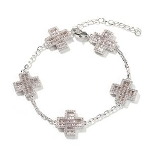 Bracelet croisé léger de luxe incrusté de diamants de laboratoire, Design de Niche, Bracelets polyvalents pour femmes, nouvel arrivage