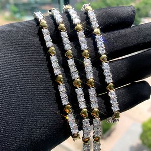 Collier de bracelet de tennis Iced Iced Iced Out avec des hommes Hip Hop Hop Brokelry Drop Women Mens Hous Bijoux Bijoux