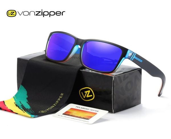 Recién llegado, gafas de sol deportivas para hombre, montura cuadrada, marca original VZ Vonzipper, gafas de sol polarizadas, gafas para fiesta de pesca UV400 9 Co4133083