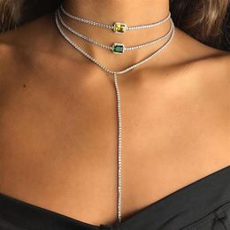 Collier ras du cou en diamant pour femmes, collier de tennis, chaîne cz, tendance, magnifique, élégance, bijoux pour dames, nouvel arrivage, 282k