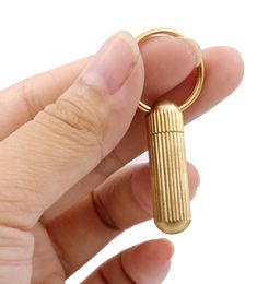 Nouvelle arrivée de haute qualité NOUVEAU Mini couteau de poche à capsule en laiton Portable EDC couteaux utilitaires couteau de survie porte-clés pendentif Gadget Lett4512281