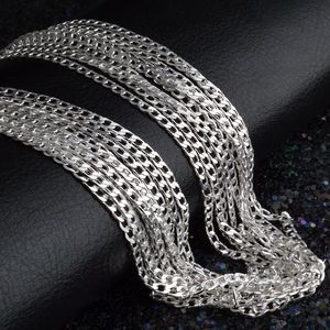 2016 Nuevo 2 mm 16 '18' 20 '22' 24 '26' 28 '30' 925 Collar de cadena de plata alta calidad con envío gratis 50 piezas/lot