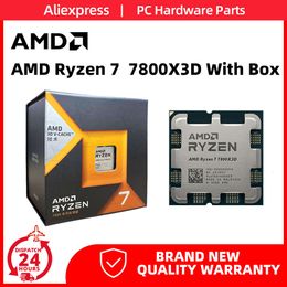 Processeur R7 AMD RYZEN 7 7800X3D, boîtier Novo CPU, puce intégrée à 8 cœurs, 5nm AM5, sans ventilateur, nouvel arrivage