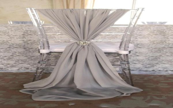 Nouvelle arrivée 20 ceintures de chaise beiges pour la décoration de fête d'événement de mariage ceinture de chaise idées de mariage Chiffon8137315