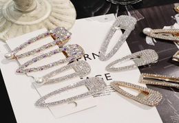 Nouvelle arrivée Vintage fausse perle enveloppé épingles à cheveux fille paillettes accessoire or argent métal alliage pince à cheveux goutte d'eau Barrettes 10PC4255385