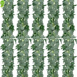 Nouvelle couronne d'eucalyptus artificielle et couronne de verdure de saule vignes d'eucalyptus artificielles pour la décoration de table de fête de mariage