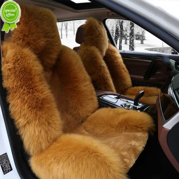 Nouveau coussin de siège de voiture en peluche artificielle universel intérieur de voiture housse de siège de voiture en laine de luxe pour Panda 2011 pour citroën c3 pour Opel Agila