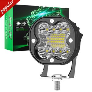 Nouveau ASLENT Nouveau Mini Offroad LED 12V 24V Carré LED Lampe de Travail pour Voiture Truct Bateau Atv 4x4 Tracteur 22W Projecteur LED Barre Lumineuse Blanc