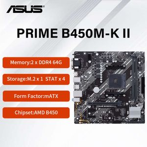 Nouveau Carte mère ASUS PRIME B450M-K II avec DDR4 32 go PCIe 3.0 SSD M.2