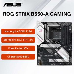 Nieuw ASUS ROG STRIX B550-A GAMING-moederbord PCIe 4.0 dual M.2 met koellichamen SATA 6 Gbps USB 3.2 Gen2 en Aura Sync RGB