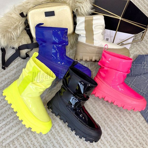 Nueva Australia Brellah Classic Mini Botas de lluvia Diseñador de invierno Australie Bota de nieve Dopamina Plataforma de color Botines feos al aire libre 12K8 #