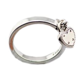 Новое Аутентичное кольцо из стерлингового серебра 925 пробы в форме сердца с замком, кольца с замком в форме сердца для женщин, подарок на День Святого Валентина, мода Jew320D