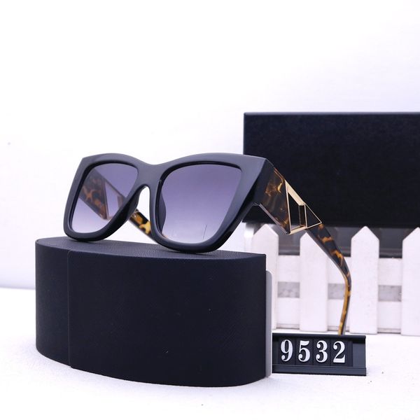 Gafas de sol de diseño de moda 9532 montura cuadrada estilo deportivo joven gafas protectoras uv400 para exteriores simples y versátiles venta al por mayor gafas de venta caliente con caja