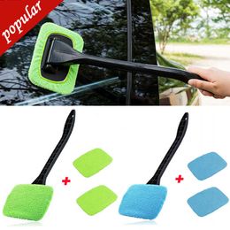 Nieuwe auto -reiniging wastool met lange handgreep Auto raamreiniger waskit Windscherm ruitenwisser Microfiber ruitenwisserreiniger reinigingsborstel