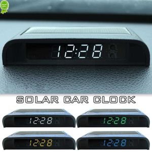 Nuevo reloj Digital automático para coche, reloj interno con adhesivo, reloj solar Digital con energía Solar, decoración de 24 horas, alimentado por USB, Electroni para coche C8E8