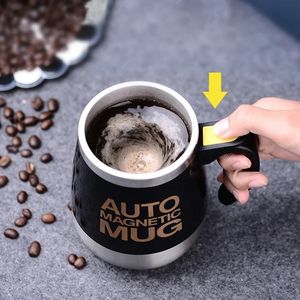 Tasse magnétique automatique à agitation automatique, tasse créative en acier inoxydable pour mélanger le café et le lait, mélangeur intelligent et paresseux, tasse thermique