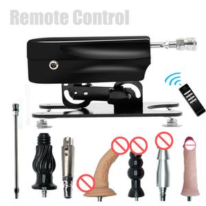 Nueva máquina sexual automática, Control remoto, máquina de follar de gran potencia con accesorio gratuito, ametralladora Sexey para masturbador para mujeres