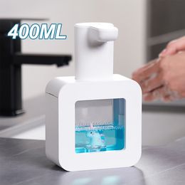 Nouveau distributeur de savon automatique Mignon Contact pour animaux de compagnie Free Hand Dasizer USB Charge 400 ml Dispeneurs de liquide Lavage Handtizer Personnel