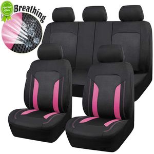 Nouveau AUTOPLUS universel interrupteur tissu rose housses de siège de voiture Airbag Compatible respirant été housses de siège s'adaptent à la plupart des voitures SUV camion Van