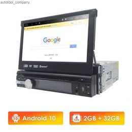 Nuevo Autoradio 7 "Android 10 Quad Core 2G + 32G Universal único 1Din dvd Audio estéreo navegación GPS Kits de radio coche Multimedia mapa USB