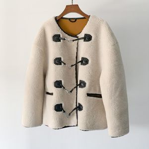 Nieuwe herfst- en winterbontjas van metaalleer met milieuvriendelijke stiksels, casual en modieus jasje in buitenlandse stijl