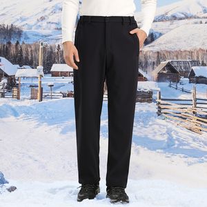 Nouveau pantalon de Charge thermique en peluche et épais d'automne et d'hiver avec des pantalons décontractés de randonnée en vrac de couleur unie