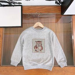 Sweat à capuche pour bébé, pull de haute qualité pour enfants, taille 100 à 160, étiquettes complètes, motif chat, nouvelle collection automne, Oct25