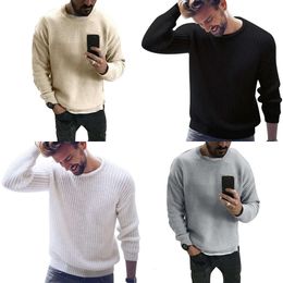 Nuevo suéter de marca de otoño hombres jueves sólidos o cuello sólido sweaters jersey para ropa de estilo coreano de punto masculino talla grande 201130 s