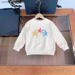Nieuwe herfst kinder hoodie kleurrijke pentagram patroon afdrukken baby trui maat 100-160 twee kleuren optionele jongen meisje trui nov10