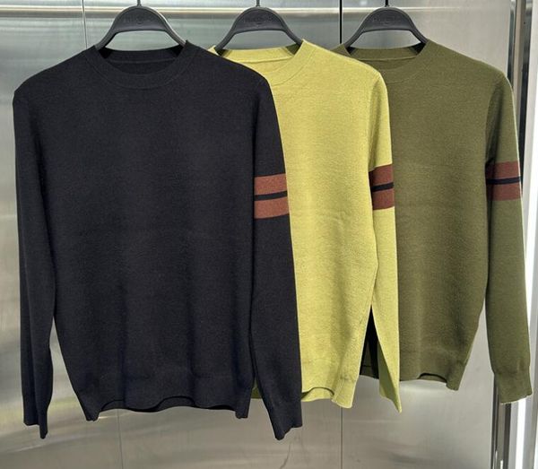 Nouveau Automne hommes col rond manches pince à manches longues jeunesse mode pull pull pull