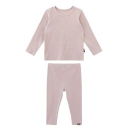 Nuevo conjunto de pijamas de otoño y primavera para niños, ropa interior elástica de 2 uds para salón de algodón sólido para niñas y bebés, 2T-6TX1019