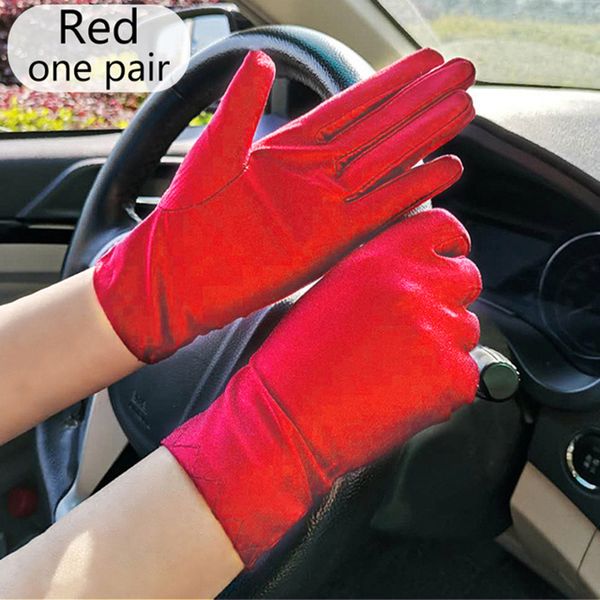 Gants en Spandex pour hommes et femmes, protection solaire, gants de conduite, noirs, blancs, fins, extensibles, serrés, pour la danse, bijoux blancs, nouvelle collection automne et été