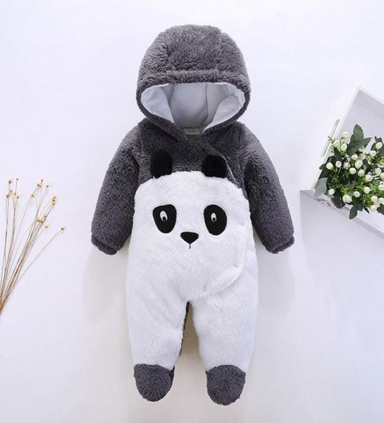 Nouveau automne hiver bébé vêtements nouveau-né combinaison infantile coton épais salopette bébé chaud barboteuses pingouin animal style4581445