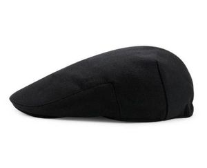 Nouveau automne hiver béret casquettes unisexe hommes chapeaux coton solide béret chapeau britannique rétro hommes femmes laine casquette plate Boina Hat4543443