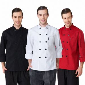 Nieuwe Herfst Winter Food Service Keuken Chef Jassen Uniform Lg Mouw Hotel Kok Werkkleding Kleding Restaurant Chief Kleding E22c #