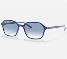 Nuevas gafas de sol de alta calidad de otoño series de sol azules de moda modernas