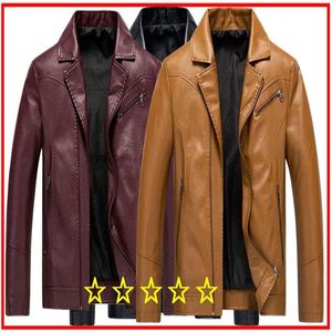 herfst winter heren leer 5xl mannen merk casual motorfiets jas jas pu jassen Jaqueta de Couro masculina