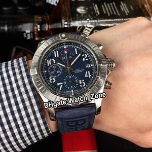 Nieuwe Avenger Bandit Blackbird E1338310 Quartz Chronograph Mens Watch Dial Steel Case Blue Rubber Strap Sport Watches Watch_Zone 7 Color