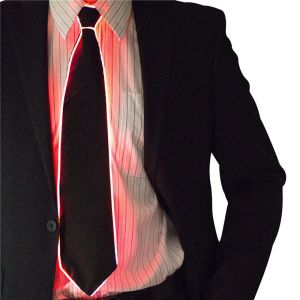 Nouveau impressionnant El Tie Tie clignotante Cosplay LED Tie Costume Anonyme Coldie de DJ Bar Bar Dance Carnaval Party Masques Cool Props