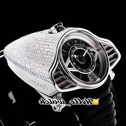 Nieuwe AZIMUTH Gran Turismo 4 varianten SP SS GT N001 volledige diamanten Miyota automatisch herenhorloge zwart zilveren wijzerplaat lederen horloges Hell2618