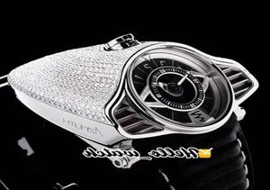 Nieuwe Azimuth Gran Turismo 4 Varianten SS GT N001 Volledige diamanten Miyota Automatische heren Kijk zwart zilveren dial lederen horloges Hell1648314