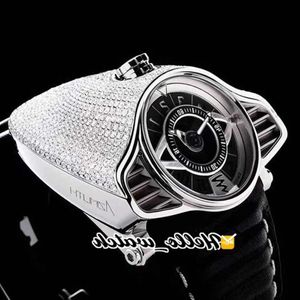 Nieuwe AZIMUTH Gran Turismo 4 varianten SP SS GT N001 volledige diamanten Miyota automatisch herenhorloge zwart zilveren wijzerplaat lederen horloges Hell195k