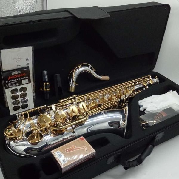 Nouveau saxophone ténor plat B T-9930, Instruments de musique, ton Bb, Tube plaqué Nickel argent, clé en or avec étui