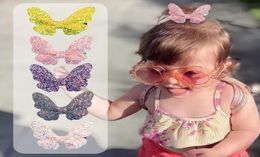 Nouveau bébé Barrettes paillettes filles papillon accessoires épingles à cheveux 20 pcslot mignon enfants pinces à cheveux 4123683