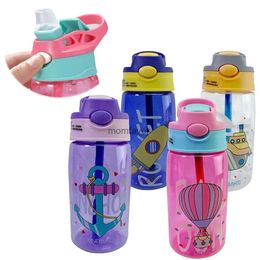 Nouveaux biberons # 480ML enfants eau Sippy tasse créative dessin animé bébé alimentation tasse avec pailles étanche bouteille d'eau en plein air Portable enfants tasses