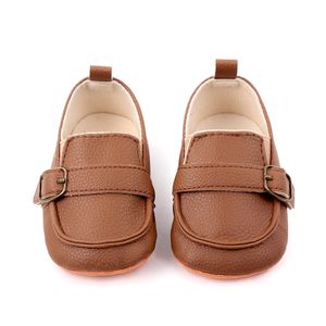 Nouveau bébé garçon fille chaussures garçon petites chaussures en cuir enfant en bas âge semelle souple anti-dérapant premiers marcheurs infantile nouveau-né berceau chaussures mocassins